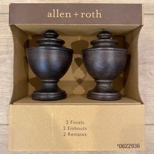 Allen & Roth closet rod finials